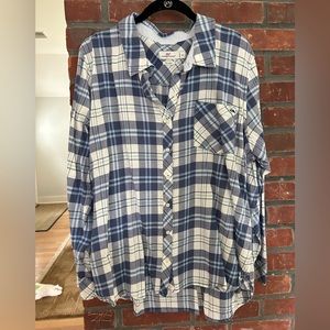 Vineyard Vines - size 20 - Blue Plaid Relaxed Fit Button Down